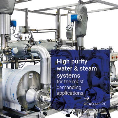 High purity water and steam