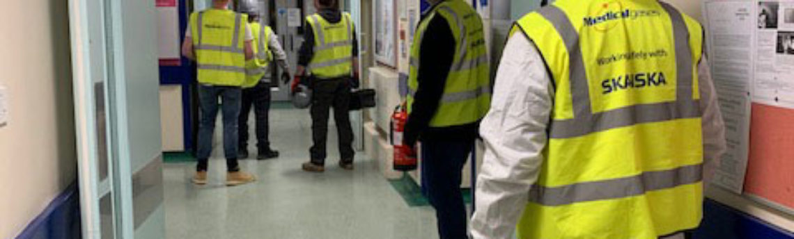 Delivering in record time for coronavirus wards at Epsom University Hospital